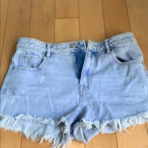 Pacsun light blue jean shorts